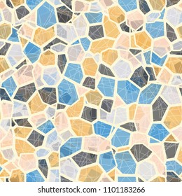 Seamless marble pattern. Camouflage texture. Multicolored elements. A grid consisting of chaos of squares.