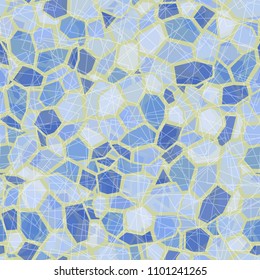Seamless marble pattern. Camouflage texture. Multicolored elements. A grid consisting of chaos of squares.
