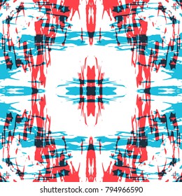 Seamless marble pattern. Hand painted ink texture. Double exposition background