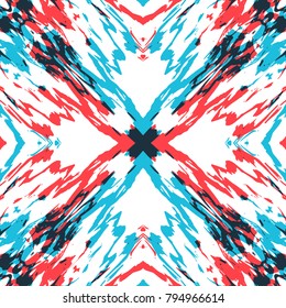 Seamless marble pattern. Hand painted ink texture. Double exposition background