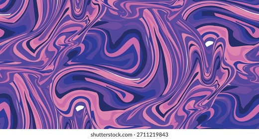 Vector de textura Abstractas de remolino de mármol sin costuras: patrón líquido fluido con fondo de onda vibrante, diseño artístico de pintura en remolino para Fondo de pantalla, marca, empaque y estampado decorativo moderno