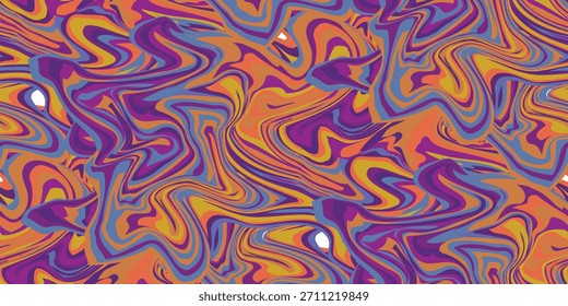 Vector de textura Abstractas de remolino de mármol sin costuras: patrón líquido fluido con fondo de onda vibrante, diseño artístico de pintura en remolino para Fondo de pantalla, marca, empaque y estampado decorativo moderno