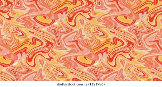Vector de textura Abstractas de remolino de mármol sin costuras: patrón líquido fluido con fondo de onda vibrante, diseño artístico de pintura en remolino para Fondo de pantalla, marca, empaque y estampado decorativo moderno
