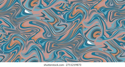Nahtlose Marmor Swirl abstrakte Textur Vektor - Fluid Liquid Pattern mit lebendigen Wellen Hintergrund, künstlerisch verwirbelte Farbe Design für Tapete, Branding, Verpackung und moderne dekorative Druck
