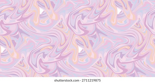 Vector de textura Abstractas de remolino de mármol sin costuras: patrón líquido fluido con fondo de onda vibrante, diseño artístico de pintura en remolino para Fondo de pantalla, marca, empaque y estampado decorativo moderno