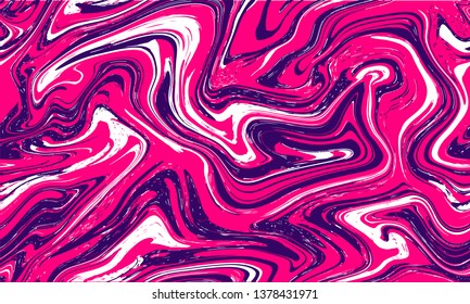 Seamless marble texture, abstract liquid background. Pink, violet, purple abstract pattern. Vector backdrop.