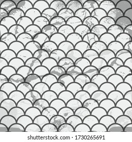 Textura de mármol sin foco con vectores de escala de peces