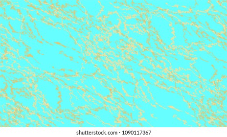 Seamless marble vector texture. Blue marble with gold veins. Marble effect. Graceful background. Rectangular tile.