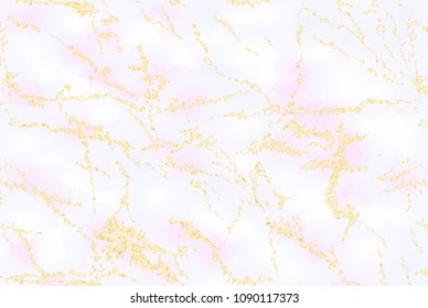 Seamless marble vector texture. Marble with gold veins. Marble effect. Graceful background. Rectangular tile.