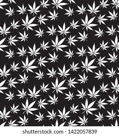 Seamless marijuana cannabis pattern vector image    illustration
