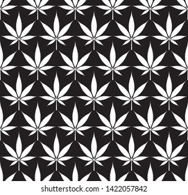 Seamless marijuana cannabis pattern vector image    illustration

