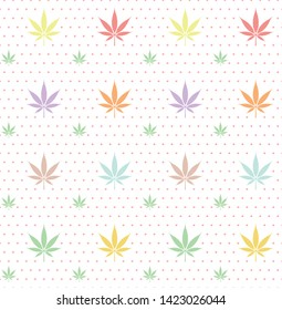 Seamless marijuana cannabis pattern vector image    illustration

