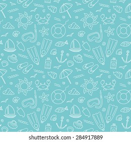 Seamless marine background.