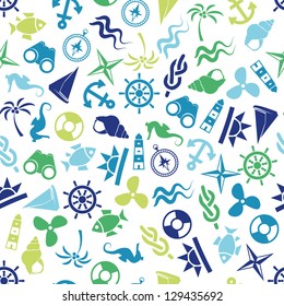 seamless marine pattern