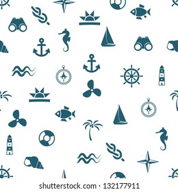 seamless marine pattern