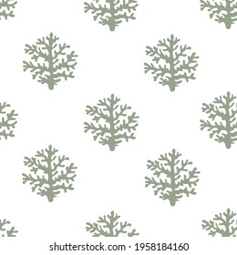 Seamless marine pattern with corals. Great for fabric, textile. Vector Illustration