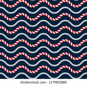 seamless marine pattern, rope weave