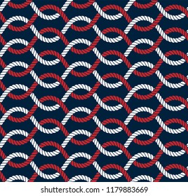 seamless marine pattern, rope weave