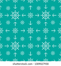Seamless marine pattern. Vector illustration. Nautical abstract background