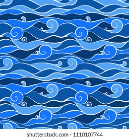 Seamless marine wave patterns