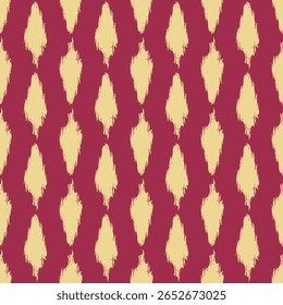 Patrón de ikat marrón y amarillo sin costuras. Repite el Fondo de pantalla abstracto de diseño étnico boho.