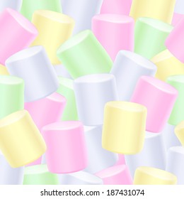 Seamless marshmallow background.