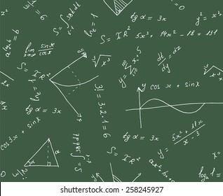 Seamless math background pattern. EPS 10 vector illustration