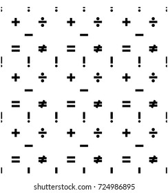 Seamless mathematical symbols pattern.