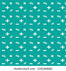 Patrón de símbolos matemáticos impecable. Elementos de diseño matemático repetidos.