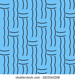 Seamless Maze Lines Modern Design For Fabric, Textile Print Vector Illustration