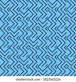 Seamless Maze Lines Modern Design For Fabric, Textile Print Vector Illustration
