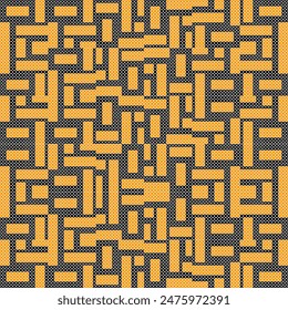 Seamless Maze Pattern with Labyrinth Design