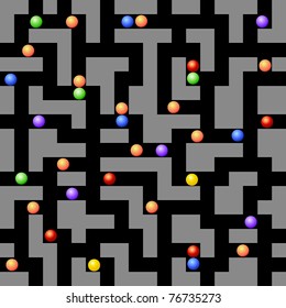 Seamless maze pattern. Vector illustration EPS8