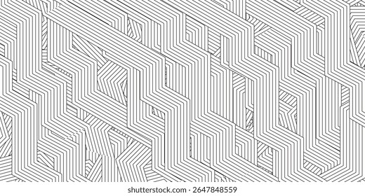 Seamless maze-style linear texture with angles