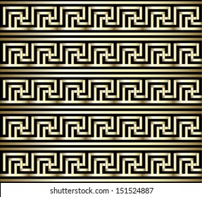 Seamless Meander Gold Pattern