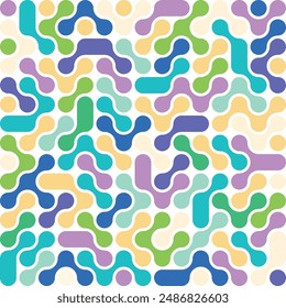 Seamless meatball pattern with colorful. Geometric pattern. Abstract minimalist blob dot background