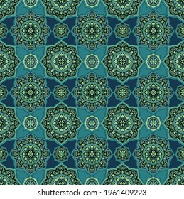 seamless medallion design, can use for women'd legging or sports top