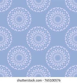 Seamless medallion pattern, vector. Vintage endless texture with circular elemnts