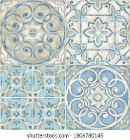 Seamless medallion Vintage multi color pattern in Indian, Turkish style. Endless pattern can be used for ceramic tile, wallpaper, linoleum, textile, web page background. Vector