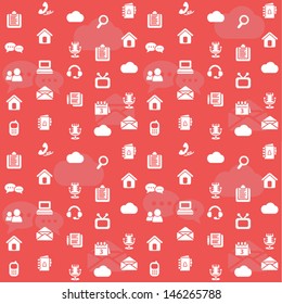 Seamless media icon background