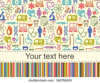 Seamless medical background with place for text