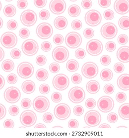 Patrón médico sin fisuras con óvulos humanos rosados. Textura de ovocitos de Profesional para clínicas de fertilidad, blogs de salud y educación en biología. Diseño minimalista limpio. Ilustración vectorial