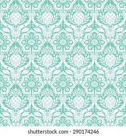 Seamless Medieval Brocade Background Pattern