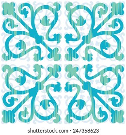 Seamless Medieval Tile Inspired Background Pattern