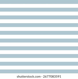 Seamless Medium Pastel Blue and White Stripes Pattern Background – Minimal Geometric Design