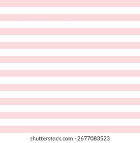 Seamless Medium Pastel Pink and White Stripes Pattern Background – Minimal Geometric Design