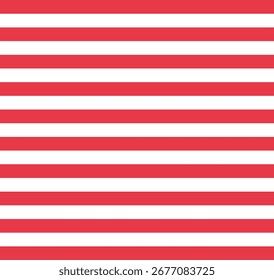 Seamless Medium Red and White Stripes Pattern Background – Minimal Geometric Design