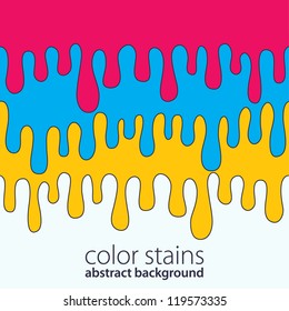 Seamless melted color borders. Vector illustration