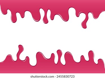 Seamless melted pink chocolate background or illustration on white background. Suitable for festive products
