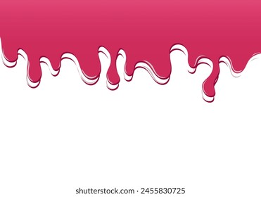 Fondo de chocolate rosa fundido sin costura o ilustración sobre fondo blanco. Adecuado para productos festivos